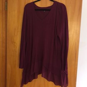 Burgundy light sweater